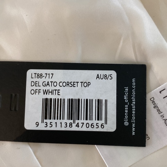 NWT ✨Lioness Corset Top Size Small✨. Off White - Picture 8 of 8